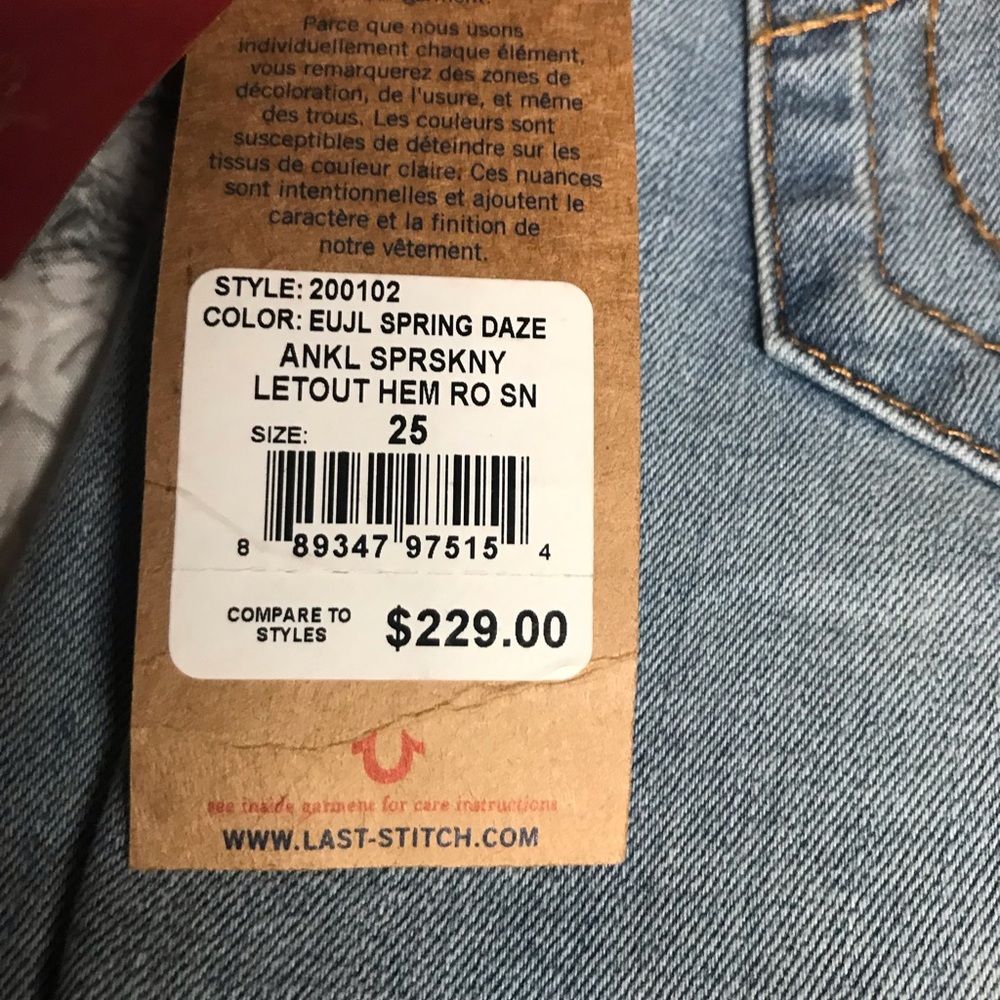 True Religion Jeans Super Skinny Size- 25 - Picture 5 of 13